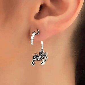 Scorpion 3D Earrings Drop Goth Punk Retro Unisex Unique Rave Poison jacket 2 pc